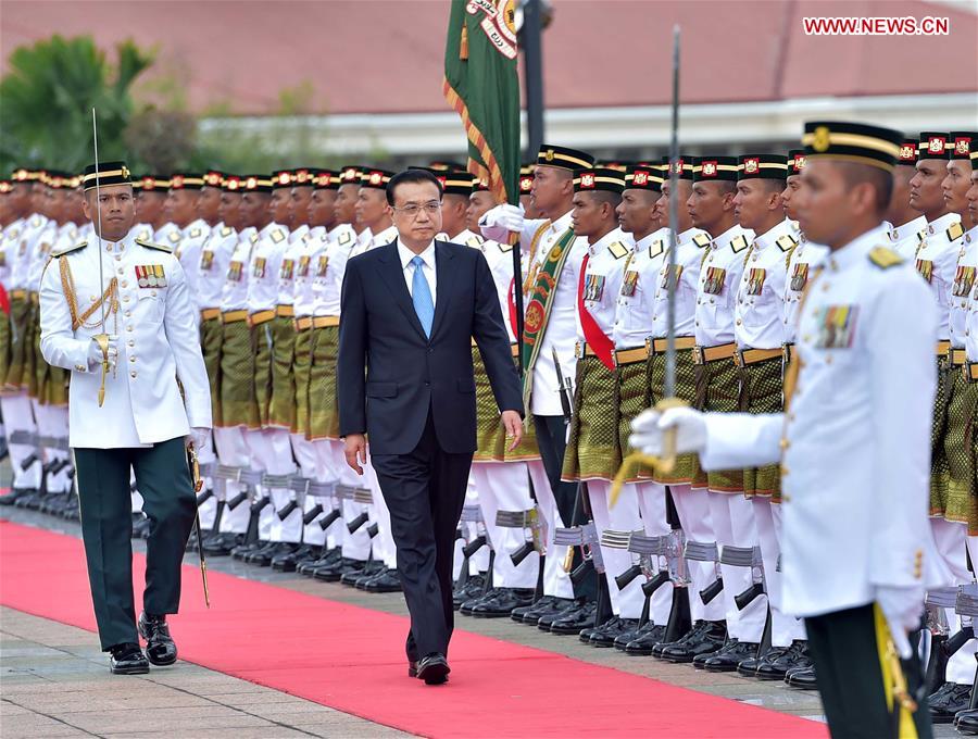 Malaysian PM Najib holds welcoming ceremony for Premier Li