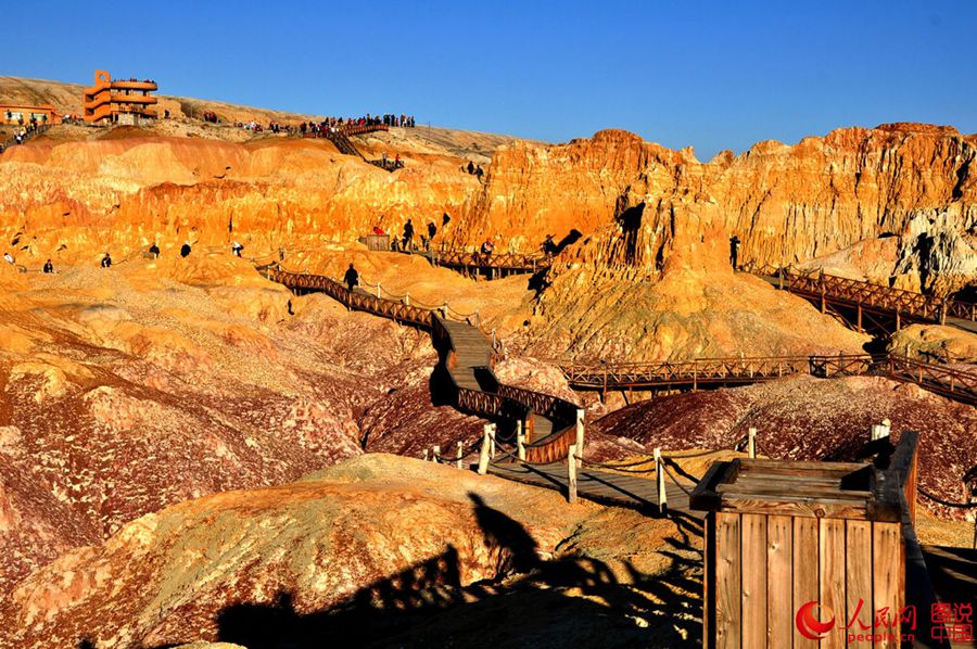 Amazing scenery of Rainbow Beach in Xinjiang