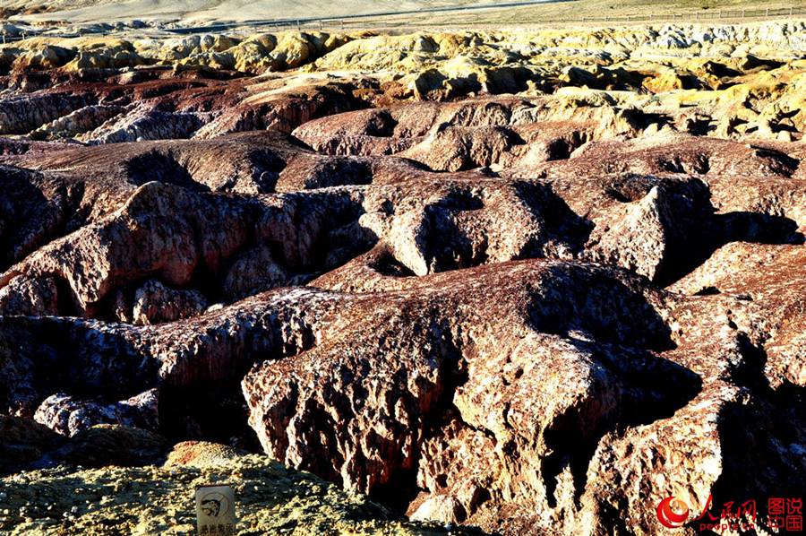 Amazing scenery of Rainbow Beach in Xinjiang