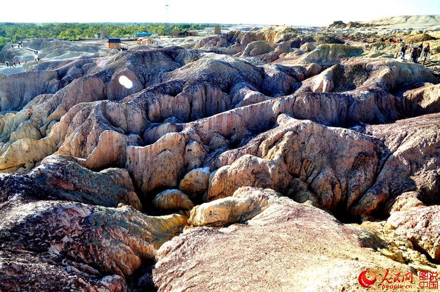 Amazing scenery of Rainbow Beach in Xinjiang