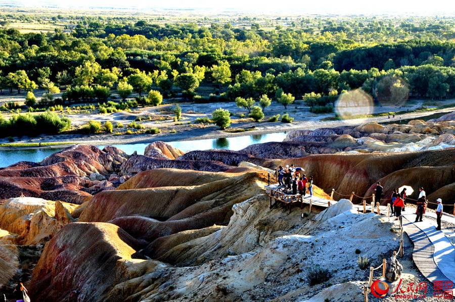 Amazing scenery of Rainbow Beach in Xinjiang