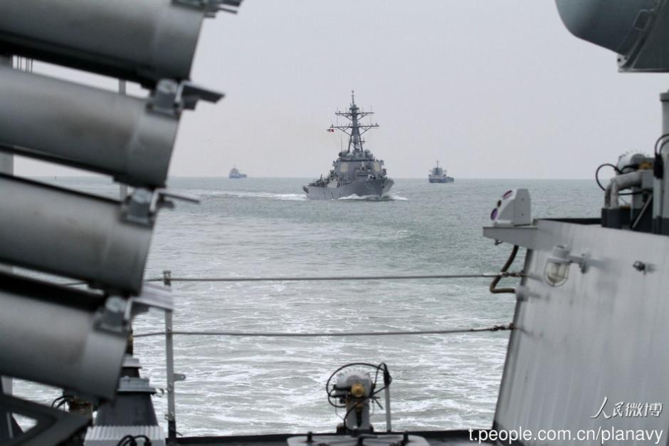 Warships of China, the U.S conduct joint exercise in the East China Sea