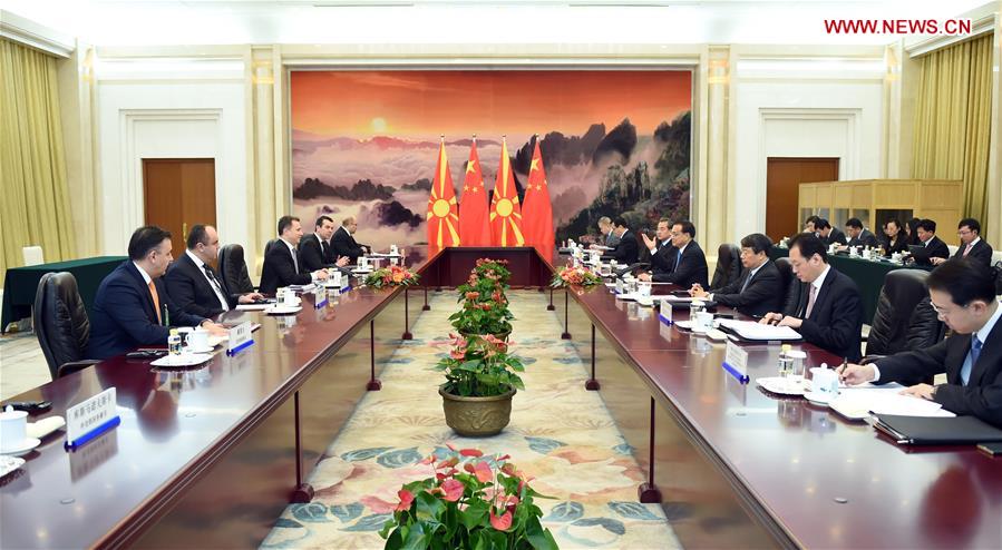 Chinese premier meets Macedonian PM