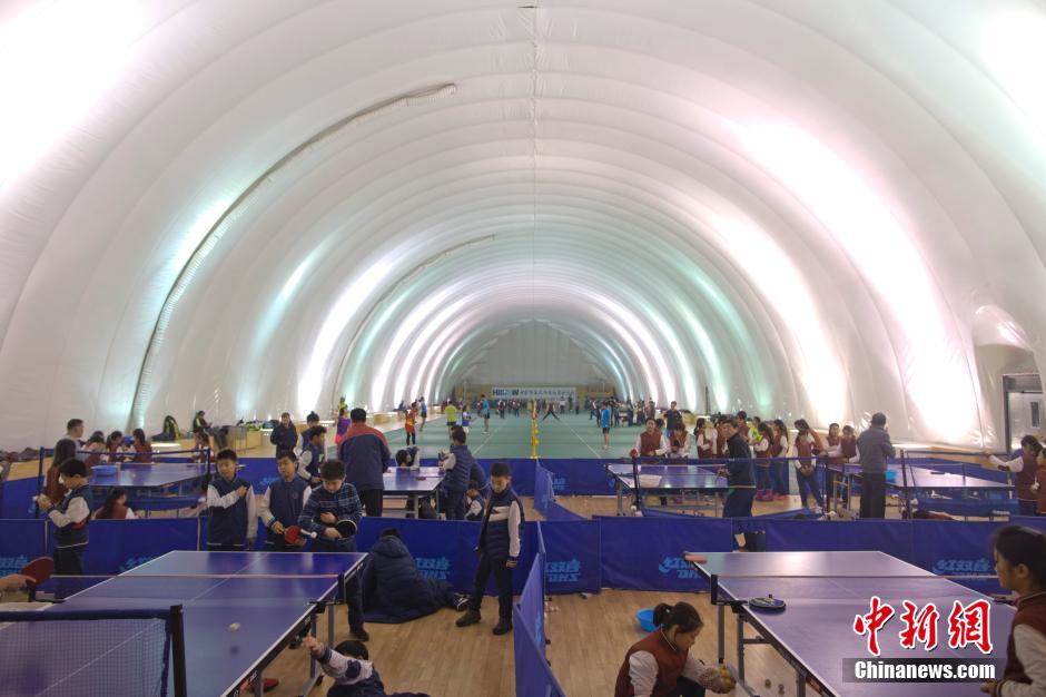 Anti-smog inflatable membrane stadium built in Beijing 