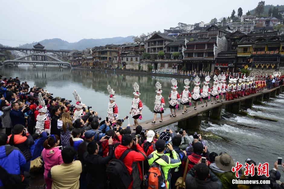 Ethnic costumes show in C China