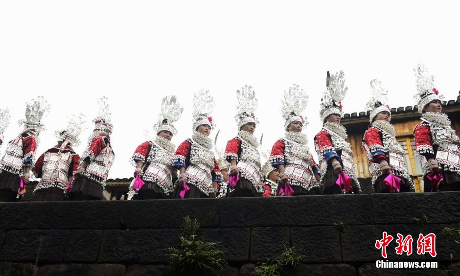 Ethnic costumes show in C China