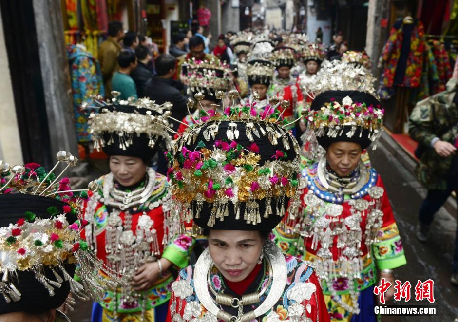 Ethnic costumes show in C China