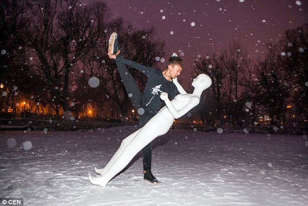 Teenager rises to fame after being spotted practicing with a mannequin for a dance competition