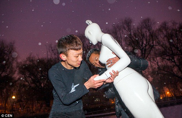 Teenager rises to fame after being spotted practicing with a mannequin for a dance competition