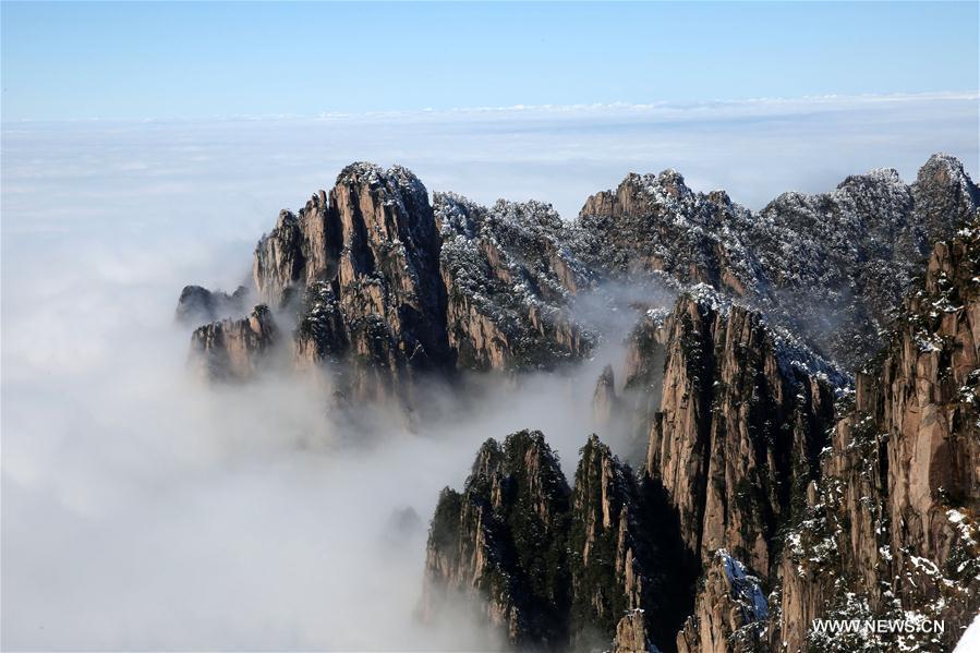 Snow scenery of Huangshan Mountain Anhui