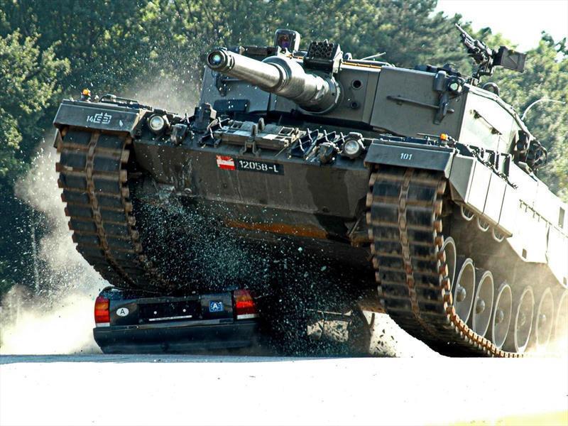 Terrific ways to reduce stress: crashing cars by tank