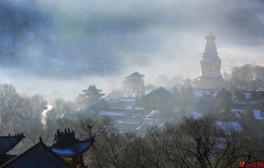 Winter scenery of Wutai Mountain