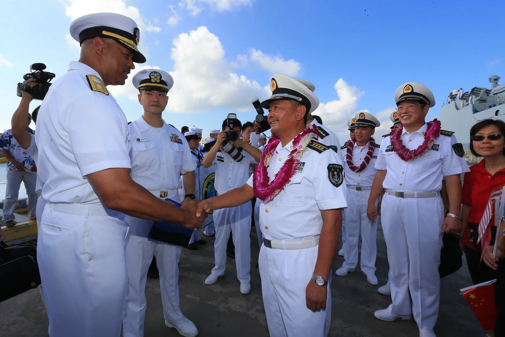 Chinese navy fleet 152 arrives at Pearl Harbor for visit