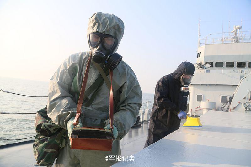 Nuclear-biological-chemical protection drill held in naval vessels