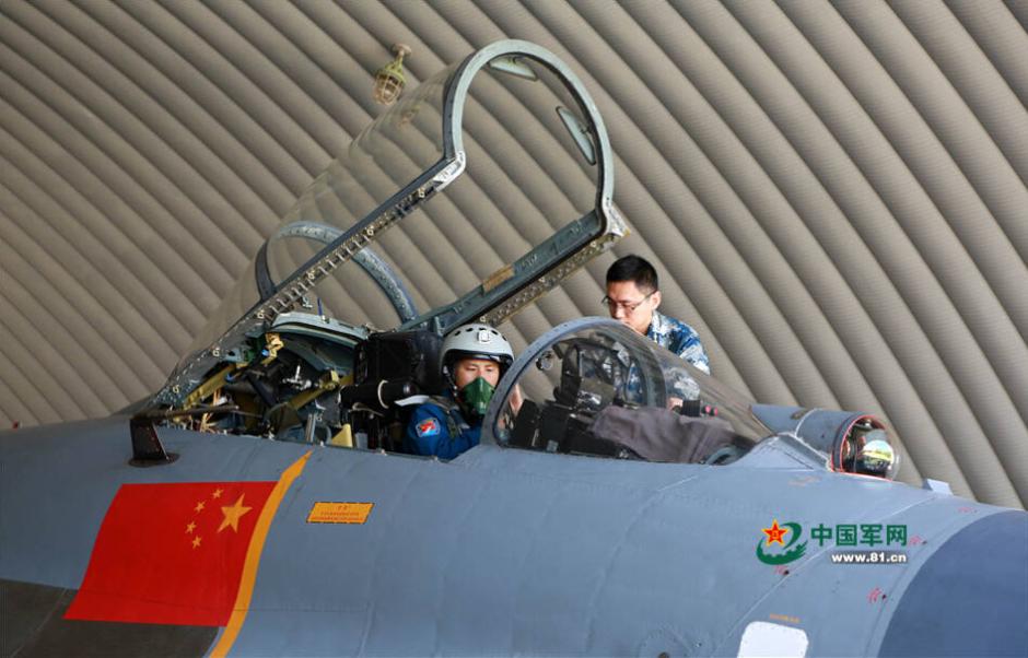 J-11 fighter jets conduct combat training 