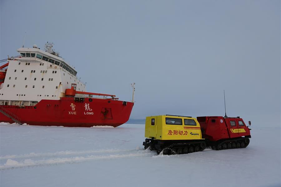 China's first self-developed polar ATV debuts in South Pole 