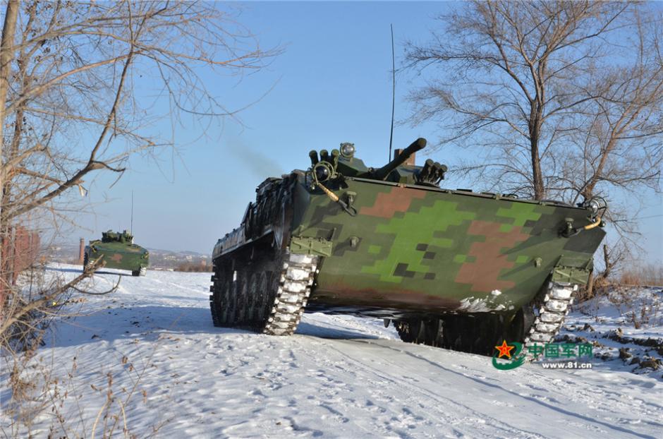 Armored brigade in winter training