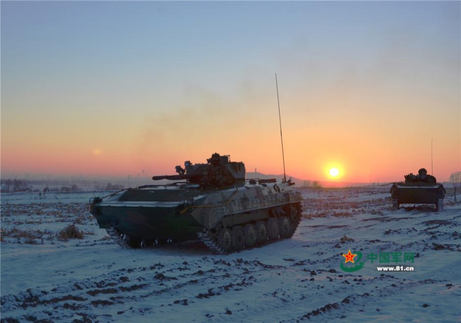 Armored brigade in winter training