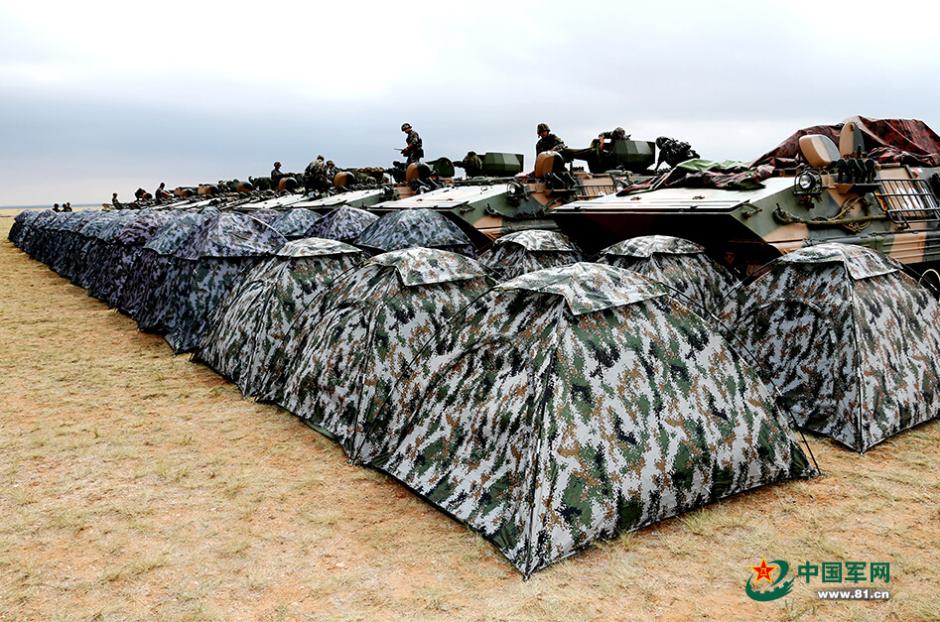 PLA's armored brigade in drill