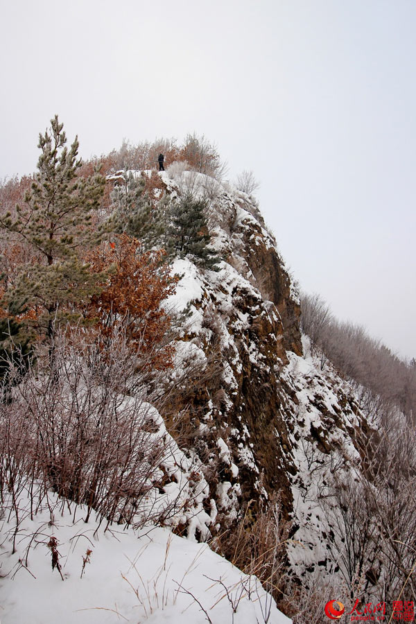 Magnificent winter view of Weihu Mountain