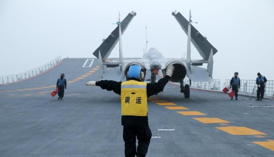 Getting close to the crew on China's aircraft carrier