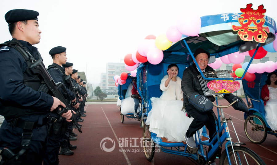 SWAT members hold romantic wedding in E China