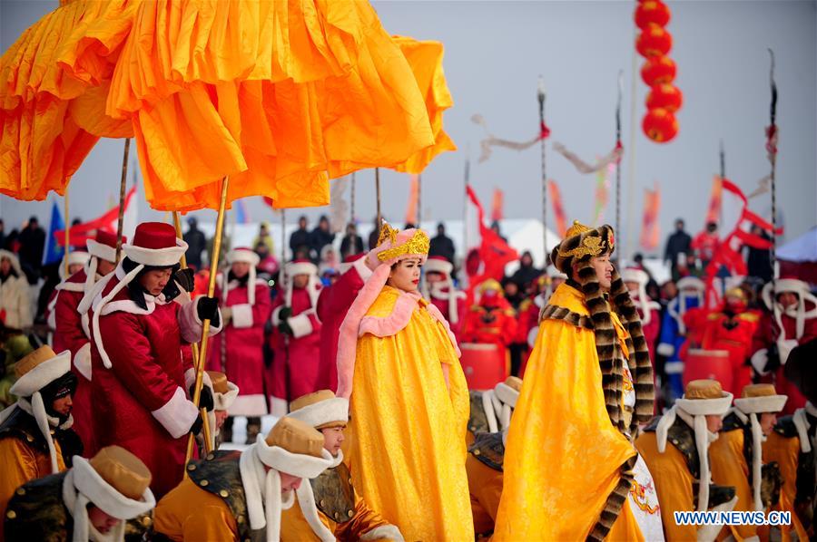 4th Wolong Lake Winter Fishing Festival opens in Liaoning 