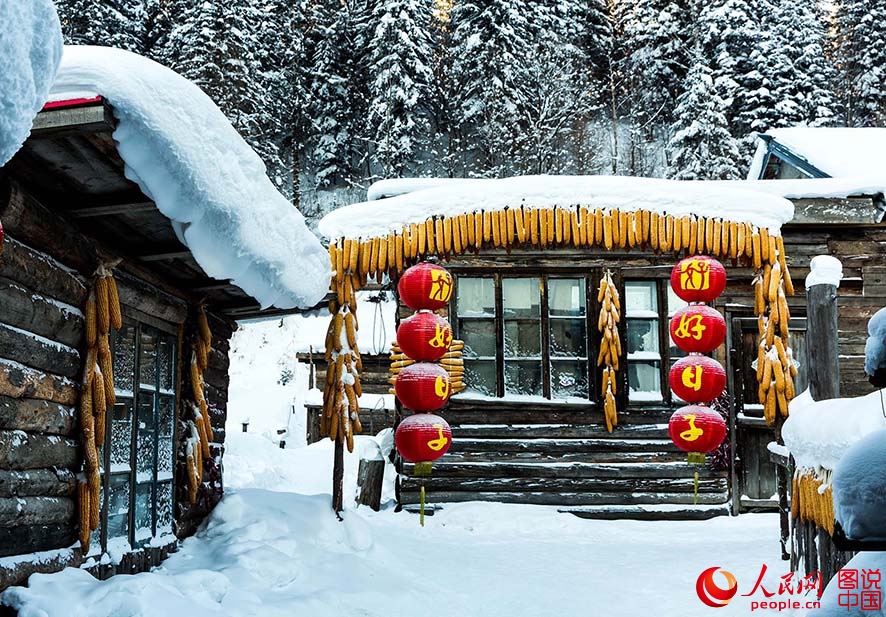 The most beautiful town of snow in China