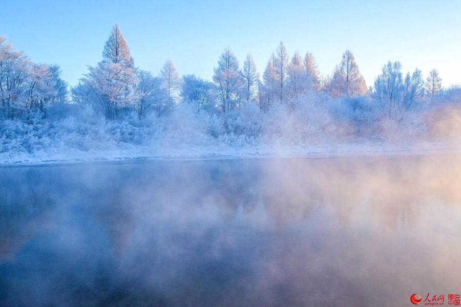 Stunning rime scenery of the Great Khingan mountains