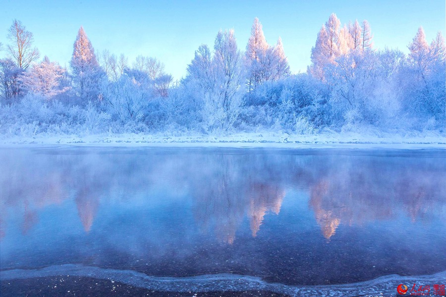 Stunning rime scenery of the Great Khingan mountains