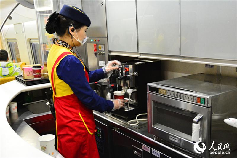 Bullet train crew for the Spring Festival travel rush