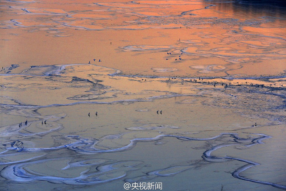 Fascinating scenery of frozen Yellow River