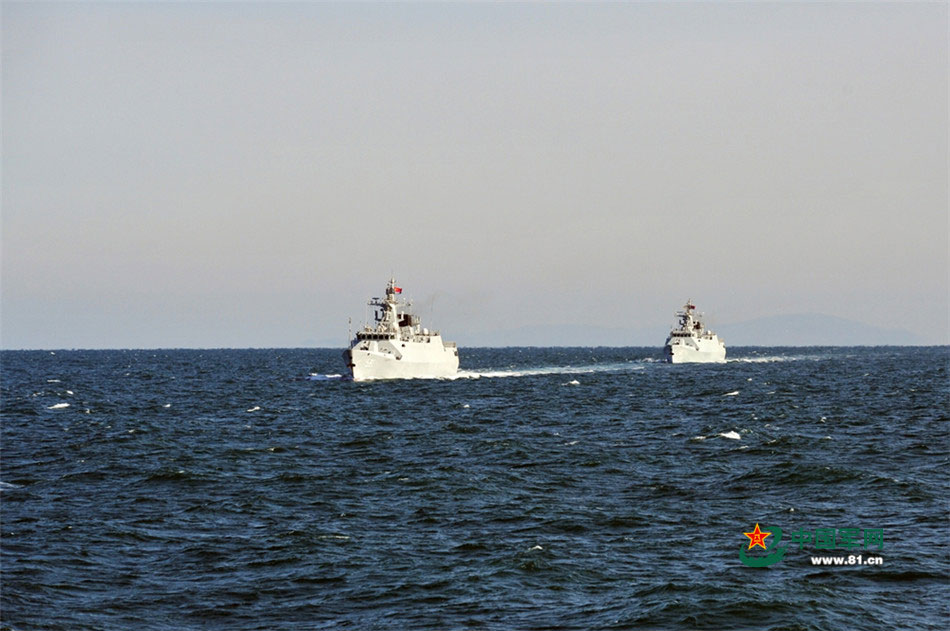 PLA Navy North Sea Fleet conducts training 
