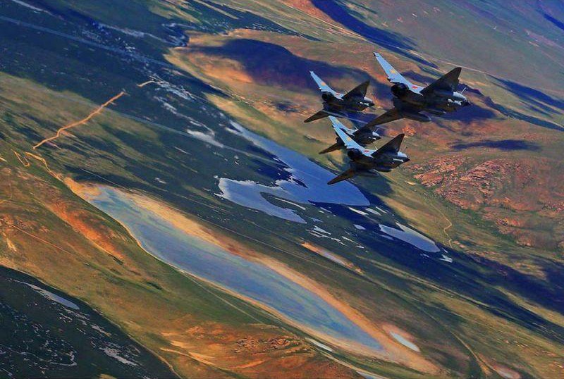 Aerial photos taken on J-11 fighter