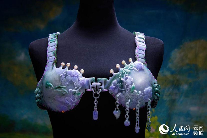 Lingerie made of emeralds shown in SW China