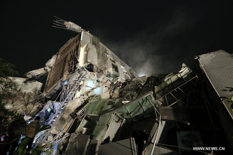 Hundreds trapped in damaged buildings as quake hits Taiwan