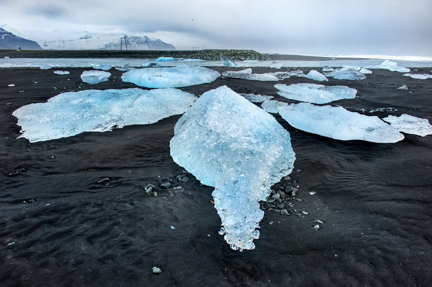 True beauty of glacier lakes in Iceland