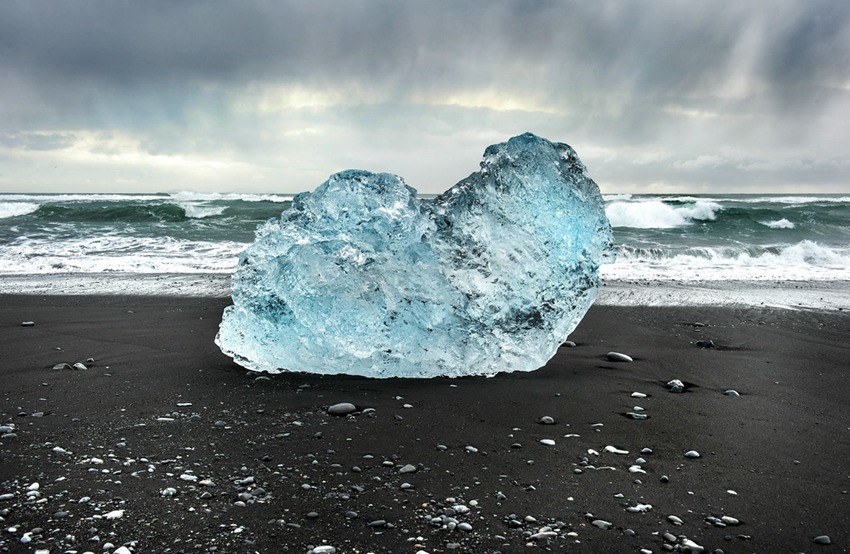 True beauty of glacier lakes in Iceland