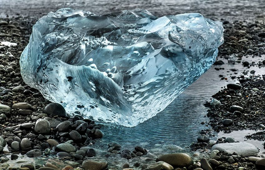 True beauty of glacier lakes in Iceland