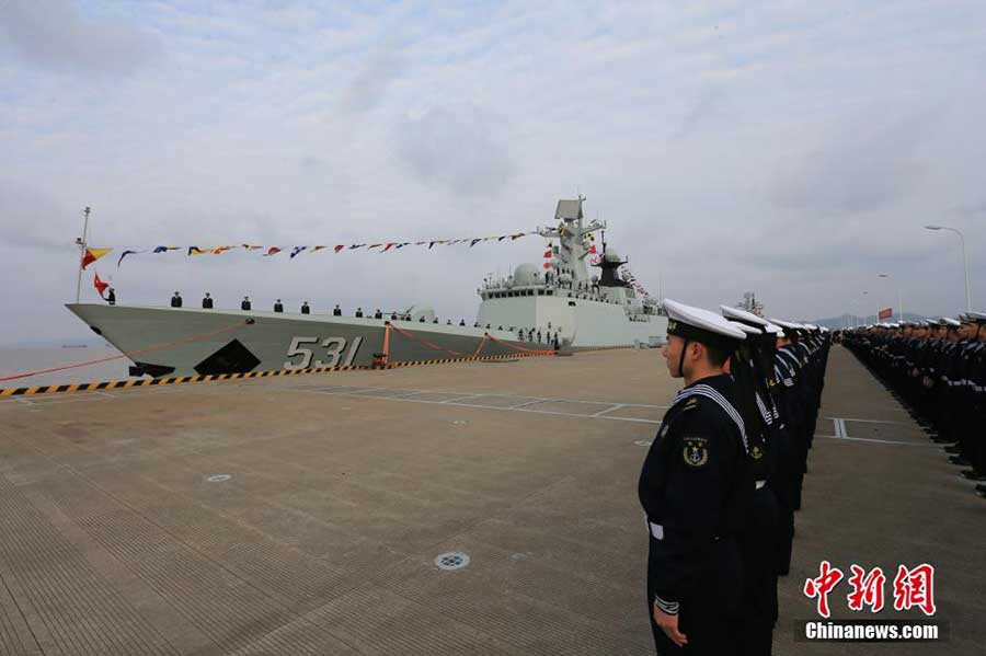 New-type missile frigate Xiangtan commissioned in PLA Navy