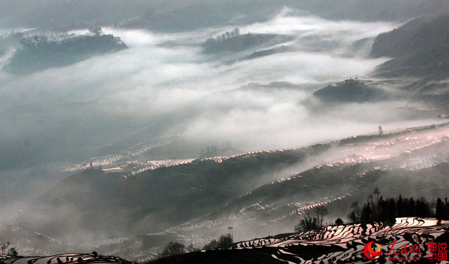 Breathtaking terrace scenery in Yunnan
