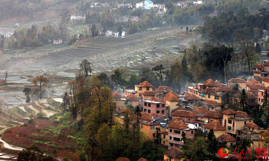 Breathtaking terrace scenery in Yunnan
