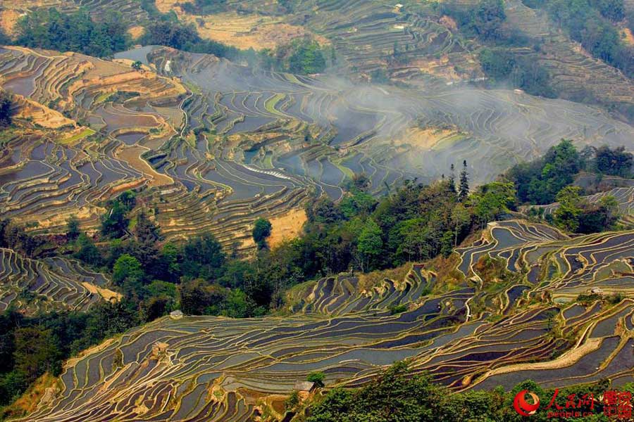 Breathtaking terrace scenery in Yunnan
