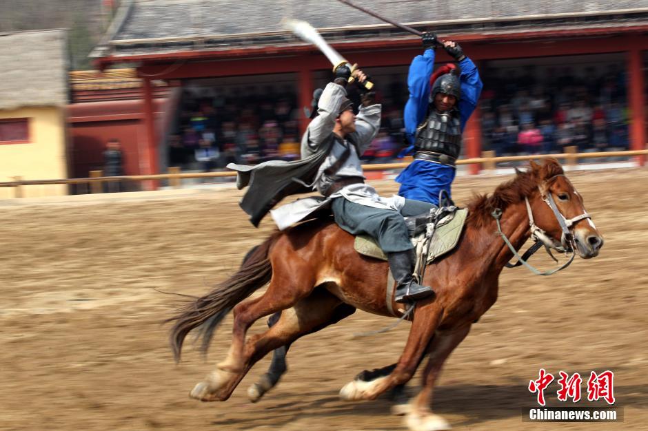 Warriors on horseback