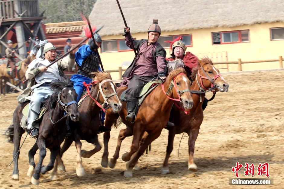 Warriors on horseback