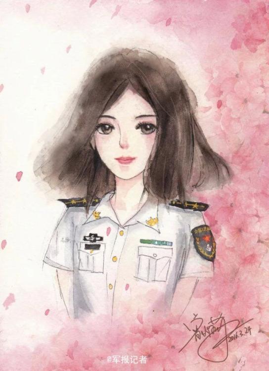 When female soldiers meet flowers