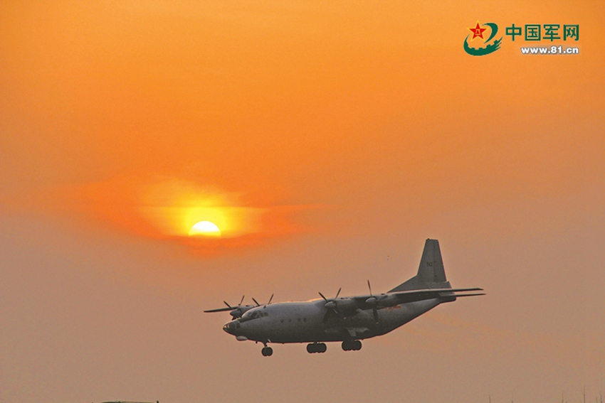 Guided by AWACS, fighter-bombers conduct combat training