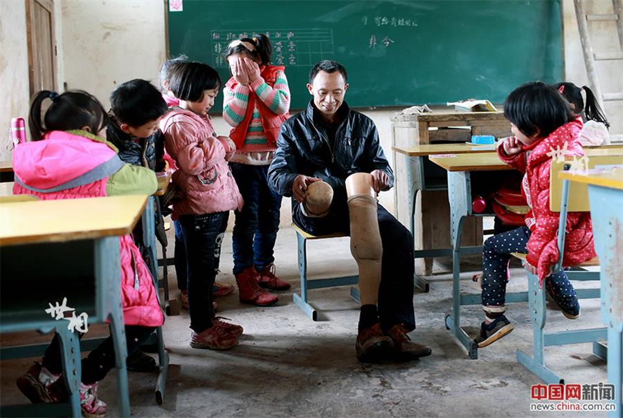 Disabled teacher works in remote village for 30 years