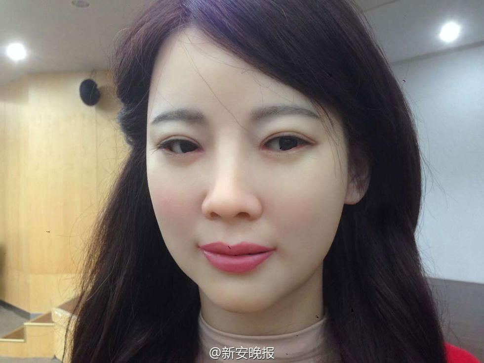 China's first interactive robot looks like a beauty