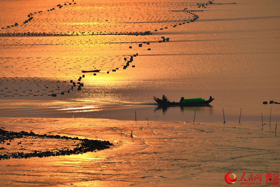 Splendid morning glow of Xiapu